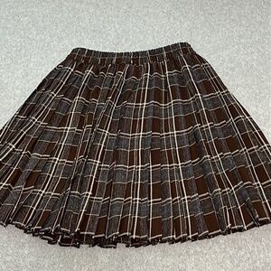 Preppy Pleated Mini Skirt Small Academia Brown Bratz Clueless School Cosplay